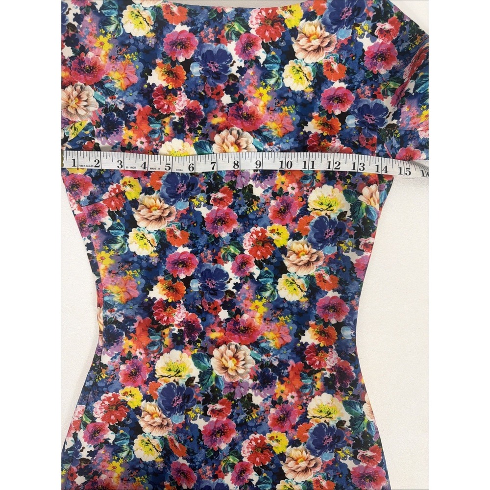 Zara Floral Printed Midi Dress Pencil Tube Bodycon Bloggers Xsmall - Picture 6 of 7